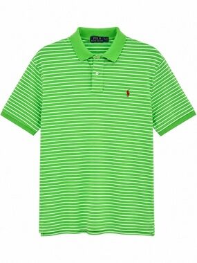 Polo Ralph Lauren Green Stripe Logo Polo